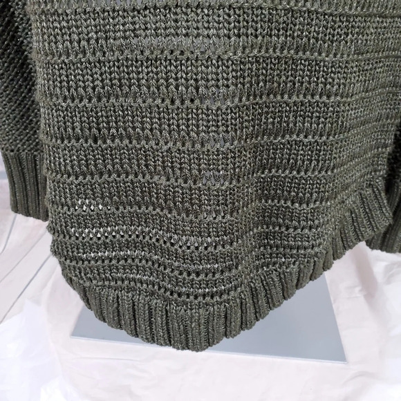 Calvin Klein Jeans Olive Green Shaker Sweater Scoop  Neck Size Medium - Picture 7 of 13
